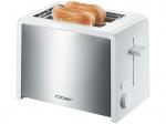 CLOER 3211 Toaster Weiß/Silber (825 Watt, Schlitze: 2)