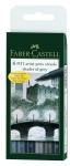 Faber-Castell 167104 - Tuschestift PITT artist pen brush -Shades of grey- 6er Packung