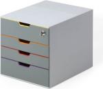 Durable Schubladenbox VARICOLOR SAFE 760627 Grau DIN A4, DIN C4, Folio, Letter Anzahl der Schubfächer: 5