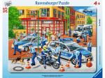 RAVENSBURGER 66421 Großer Polizeieinsatz Rahmenpuzzle, Mehrfarbig
