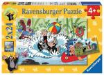 RAVENSBURGER 08863 Puzzle Urlaub mit Maulwurf und seinen Freunden 2x24 Teile