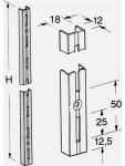 Wandschiene 10000 Länge 500mm weiß einreihige Lochung Paar Element-System,10St.