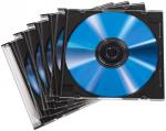 CD-Leerhülle SlimLine, 50er-Pack transparent/schwarz