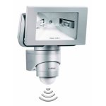 Außenstrahler mit Bewegungsmelder Halogen 150 W R7s Steinel HS 150 DUO Platin