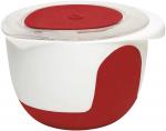 EMSA 508018 Mix & Bake Rührschüssel in Weiß/Rot