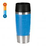 EMSA 513552 Travel Mug Thermobecher in Wasserblau/Silber/Schwarz