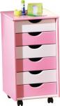 Inter Link ABC Rollcontainer Pierre MDF pink/weiss