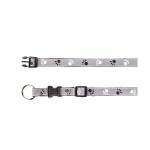 Trixie Halsband Silver Reflect - Pfotenmotiv 22-35cm / 15mm