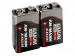ANSMANN 6LF22 E-Block (9V) Batterie, Alkaline, 9 Volt 2 Stück