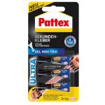 Pattex Sekundenkleber Ultra Gel Mini-Trio 3 x 1 g