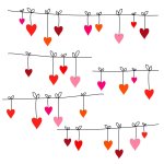 Eurographics Fenstersticker Hearts Washing Line