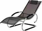 Swingliege Adria Silber/Schwarz, 63,0x152,0x82,0 cm