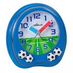 Atlanta 1719/5 Wecker Kinderwecker Fußball blau Fußballwecker für Kinder