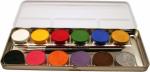 Karnevalsschminke 12 Farben Metall-Palette