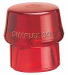 Schonhammerkopf D.60mm hart Ku.-rot f.Simplex lose HALDER