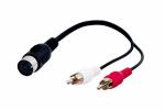 Audio-Video-Kabel 0,2m 1x5-pol. DIN-Kupplung 2 x Cinchstecker 0,2m