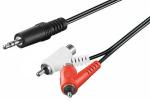 Audio-Video-Kabel 3,5mm stereo St. 2xspezial Cinchstecker 1,5m