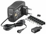 3-12V Universal-Netzteil inkl. USB + 8 DC-Adaptern - max. 18 W und 1,5A 180cm