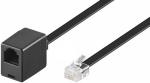 Modularverlängerungskabel RJ12 Stecker RJ12 Kupplung 6-polig 1:1 10m schwarz