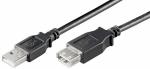 USB 2.0 Hi-Speed Verlängerungskabel A Stecker A Buchse 0,3m schwarz