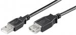 GOOBAY USB 2.0 Hi-Speed Verlängerungskabel, 1.8 m, Schwarz