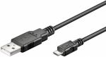 USB 2.0 Hi-Speed Kabel A Stecker micro B Stecker 0,3m schwarz