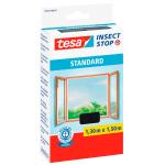 Tesa Insect Stop Fliegengitter Standard mit Klettband 150 cm x 130 cm Anthrazit