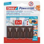 tesa Powerstrips Vario-Gardinenhaken Braun