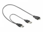 DeLOCK - USB-Kabel - USB Typ A (M) bis USB (nur Strom), Micro-USB Type B (M) - USB 3.0 - 20 cm