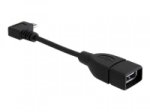 DeLOCK - USB-Kabel - USB (W) bis Micro-USB Type B (M) - USB 2.0 OTG - 11 cm - 90° Stecker