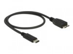 Delock USB 3.1 Anschlusskabel [1x USB-C™ Stecker - 1x USB 3.0 Stecker Micro B] 0.5 m Schwarz