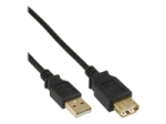 InLine - USB-Verlängerungskabel - USB (W) bis USB (M) - USB 2.0 - 5 m - Schwarz