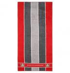 Fanmarken Bayer 04 Leverkusen Duschtuch, Frottier, gestreift, 70 x 140 cm