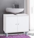 VCM Bad Unterschrank Waschtisch Waschbecken Badschrank Regal Möbel Wascho Weiß 55 x 60 x 32 cm Badezimmer