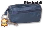 Rimbaldi® Große Schlüsseltasche mit Extrafach aus weichem, naturbelassenem Rindsleder in Anthrazit