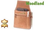 Woodland® Profi Kellnerbörsen-Holster aus weichem, naturbelassenem Büffelleder in Cognac