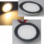 LED Einbauleuchte ''EBL Slim WW'', IP67, 9 LEDs, Alu matt, warmweiß