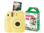 FUJIFILM Instax Mini 8 + Film Sofortbildkamera, Gelb