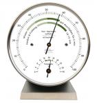 Wohnklima-Hygrometer mit Thermometer, Edelstahl [Fischer 122.01HT]