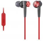 SONY MDR-XB50AP Extra Bass Kopfhörer Rot (Stecker: 3.5 mm Klinke mit vergoldeten Kontakten und vier Leitern)