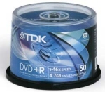 TDK DVD+R 4.7GB 16x 50pk