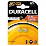 Duracell - 303 / 357 - 1,55 Volt 190mAh AgO - 2er Blister