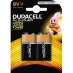 Duracell Batterie Alkaline, 6LR61, 9V Plus Power Blister (2-Pack), 105522