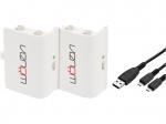 VENOM Twin rechargeable Battery-Packs für Xbox One , Aufladbare Akkupacks, Weiß