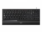 Logitech Illuminated K740 - Tastatur - hinterleuchtet - USB - Deutsch - orange, Classic Black