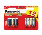 PANASONIC 00235965 LR6PPG/12BW AA Mignon Batterie 12 Stück