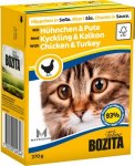 Bozita Cat Tetra Recard Häppchen in Soße Huhn + Pute 370g(UMPACKGROSSE 16)