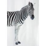 Spirella Duschvorhang Textil Zebra 180 cm x 200 cm Black