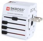 SKROSS MUV USB Steckdosenadapter für 2 Polige Geräte Weiß