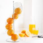 Design-ORANGENHALTER Orangenspender CHROM Obstkorb Korb Früchtekorb Geschenkidee